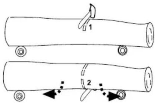 GARLAND Montana 110 - CUTTING A TRUNK PLACED ON THE GROUND - 1