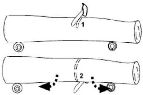GARLAND Montana 110 - CORTE DE UN TRONCO APOYADO EN EL SUELO - 1