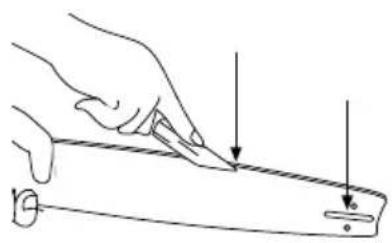 GARLAND Bulk 518 E - MANUTENZIONE DELLA BARRA DELLA CATENA - 2