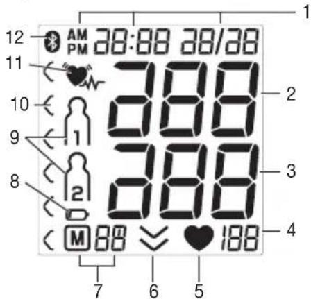 BEURER BM 77 - Wyświetlacz: - 1