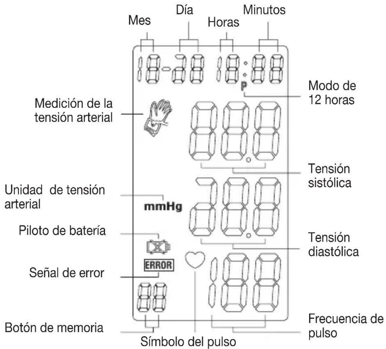 SANITAS SBM 06 - Descripción de los símbolos en pantalla - 1