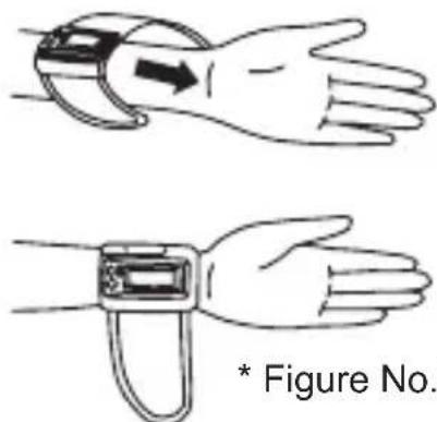 INOVALLEY 0098N - 6-1. Wrap the pressure cuff around the left wrist. - 1