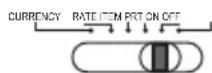 UNITED OFFICE CPD 430 - Currency/Rate Set/Print/Item/Power On - Off Switch - 5