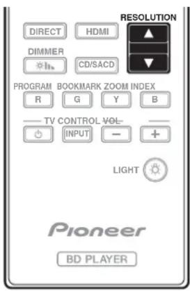 PIONEER BDPLX58S - Commutazione della risoluzione video di uscita - 1