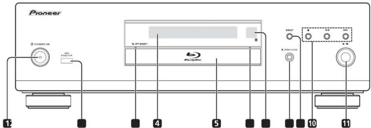 PIONEER BDPLX58S - Pannello anteriore - 1