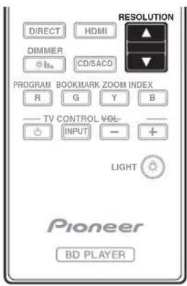 PIONEER BDPLX58S - Deuitvoerresolutie van de videoschakelen - 1