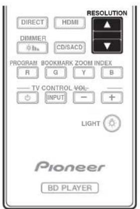 PIONEER BDPLX58S - Ausgabevideoauflösung wechseln - 1
