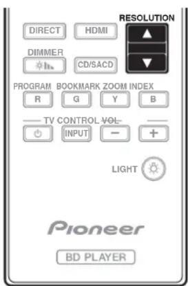 PIONEER BDPLX58S - Cambio de laResolution de calidad de video - 1