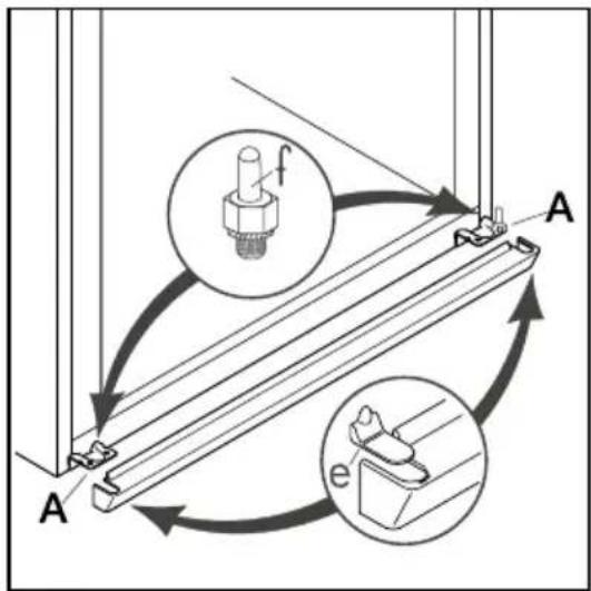 AEG-ELECTROLUX Arctis 70258 GS - Overzetten van het deurscharnier - 2
