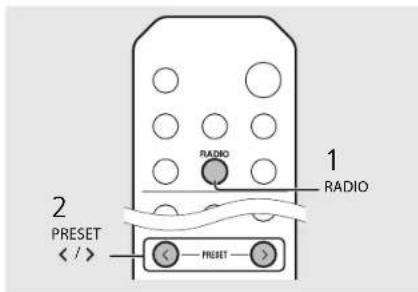 YAMAHA CRXN560D - Voorgeprogrammeerde DAB-zenders selecteren - 2