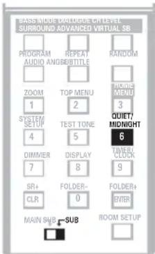 PIONEER XVDV424 - Utilisation des modes d'écoute Quiet et Midnight - 1