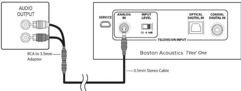 BOSTON ACOUSTICS TVee One - Analog In 1/8" (3.5mm) mini plug analog audio - GOOD - 1