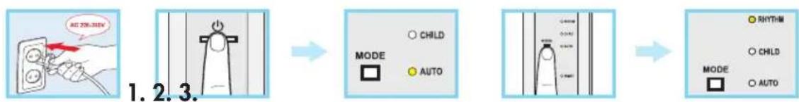 Zepter Therapy Air ION PWC570 - Programming the operational mode - 1