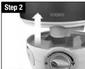 Vicks Filter Free Cool Mist V4600 - Scale Removal directions: - 2