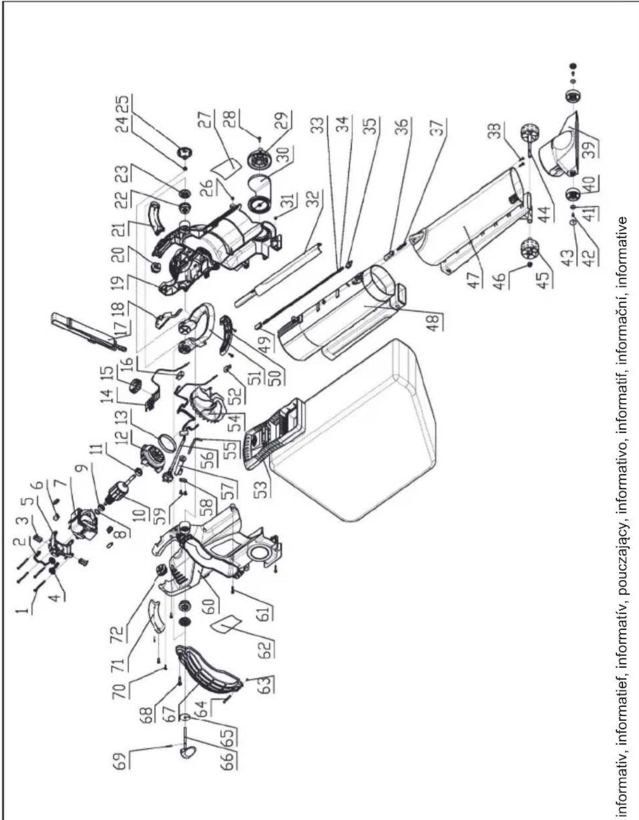 Grizzly ELS 2801 Profi - Explosionszeichnung • Múszaki adatok • Vue éclatée Explosietekening • Rysunek samorozwijajacy Vista en corte • Plano de explosión Designação de explosão • Rozvinuté náčrtky Exploded Drawing - 1