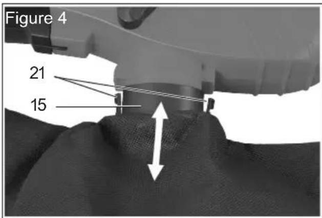 Grizzly ELS 2614 E - Vidange du sac-réservoir (figure 4): - 2