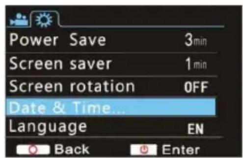 Sunstech ACTIONCAM10 - Definir Fecha y hora - 1