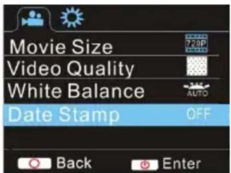 Sunstech ACTIONCAM10 - Menu de la pantalla - 1