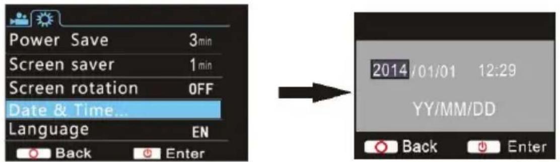 Sunstech ACTIONCAM10 - Setting date and time - 1
