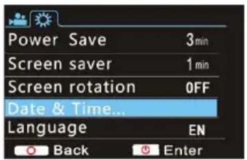 Sunstech ACTIONCAM10 - System mode menu setting - 1