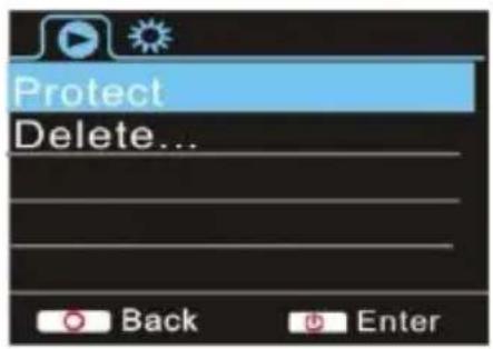 Sunstech ACTIONCAM10 - Playback mode menu: - 1