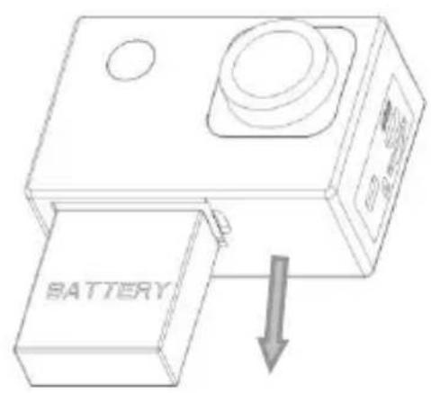 Sunstech ACTIONCAM10 - Retrait de la batterie de l'appareil photo - 2