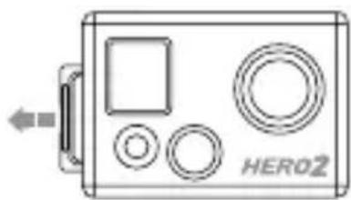 GOPRO HD HERO2 - Pour insérer une carte SD : Pour retirer une carte SD : - 2