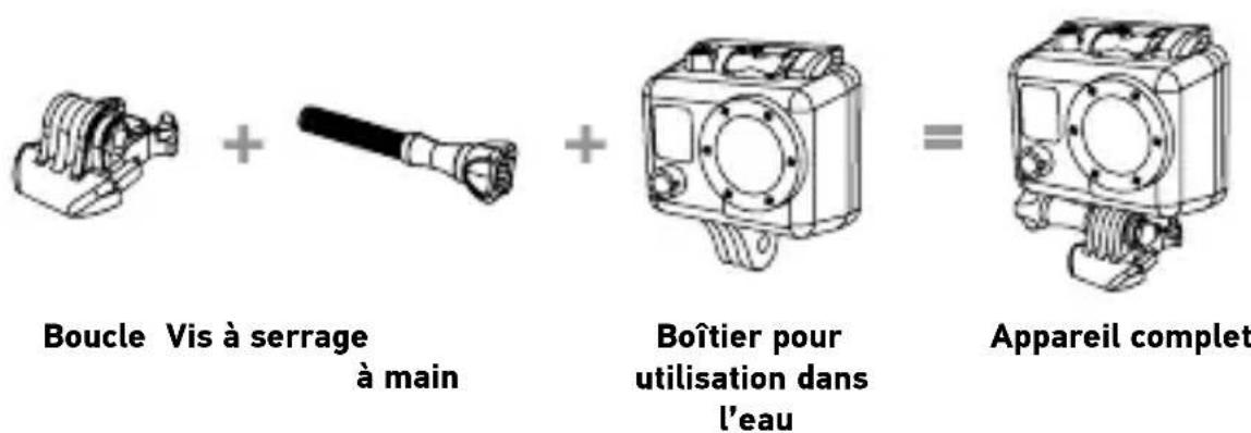 GOPRO HD HERO2 - FIXATION DE LA CAMERA AUX SUPPORTS DE MONTAGE - 1
