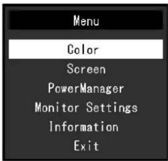 EIZO FlexScan S2133 - Affichage du menu de réglage - 1