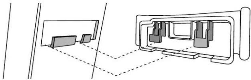 EIZO FlexScan EV2451 - Fixation de l'enveloppe de câbles - 1