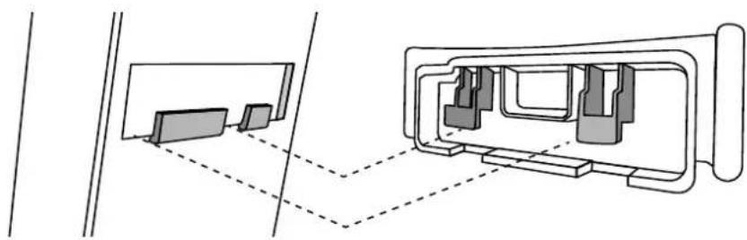 EIZO FlexScan EV2456 - Fixation de l'enveloppe de cables - 1