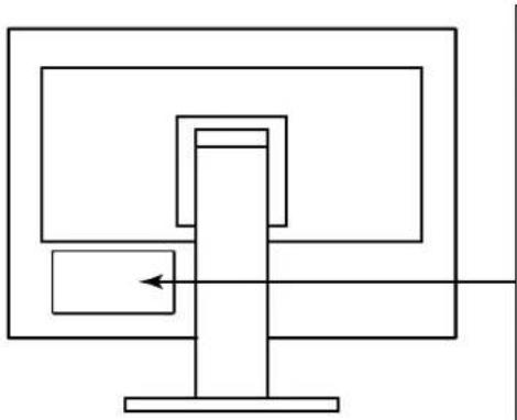 EIZO FlexScan EV2456 - Emplacements des étiquettes de sécurité - 1
