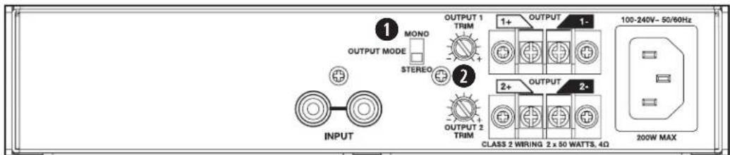 BOSE FreeSpace ZA 190HZ - Rear-panel controls - 1