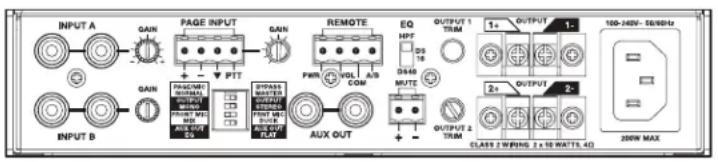 BOSE FreeSpace ZA 190HZ - Connecting the IZA 190-HZ/250-LZ amplifier to the ZA 190-HZ/250-LZ amplifier - 1