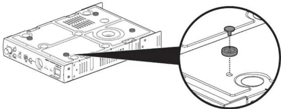 BOSE FreeSpace ZA 190HZ - Installing the feet on the amplifier - 1