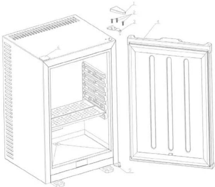 BRANDY BEST MB28B - Changement de la porte réversible - 1