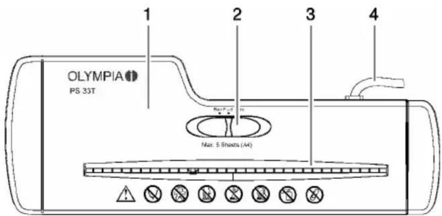 OLYMPIA PS 33 T - Elementos de manejo - 2