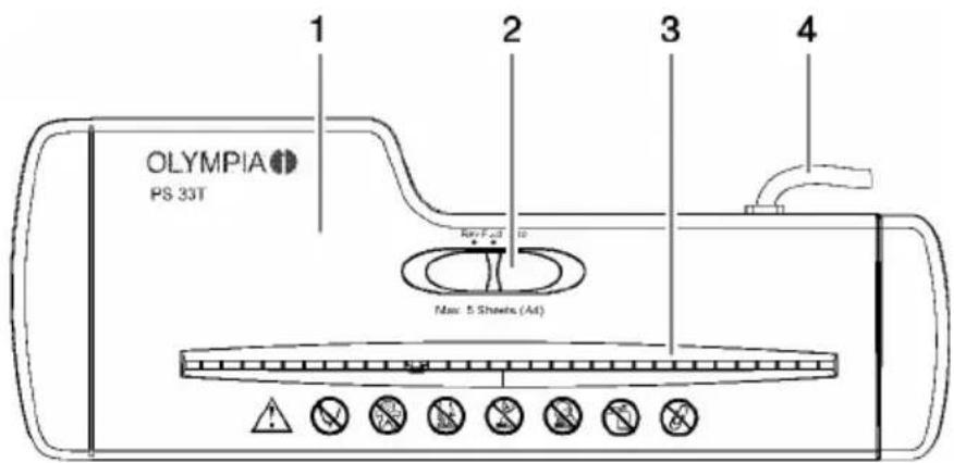 OLYMPIA PS 33 T - Bedienelemente - 2
