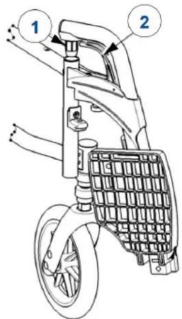 Vermeiren V300 XL - Voetsteunen plaatsen of verwijderen - 1