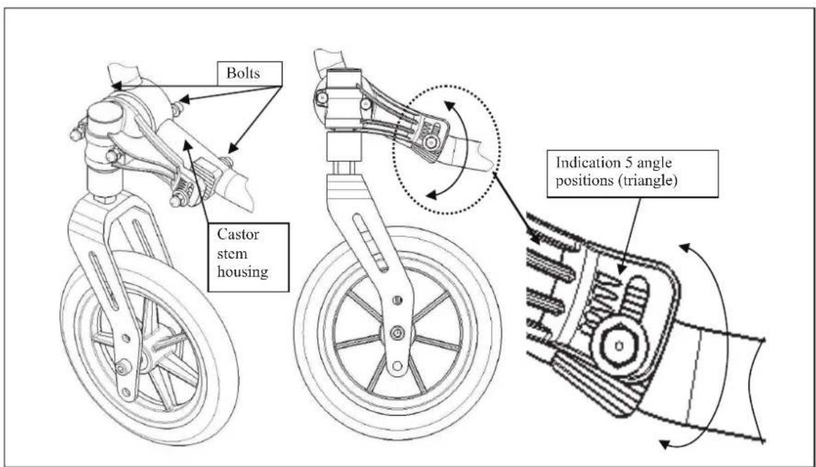 Vermeiren V200 XL - Adjusting the seat height and seat angle - 9