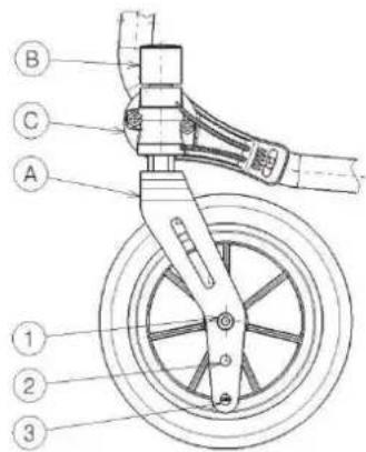 Vermeiren V200 XL - Adjusting the seat height and seat angle - 1