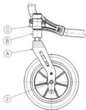 Vermeiren V200 XL - Adjusting the seat height and seat angle - 5