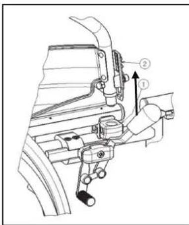 Vermeiren V200 XL - Mounting or removing of arm supports - 3