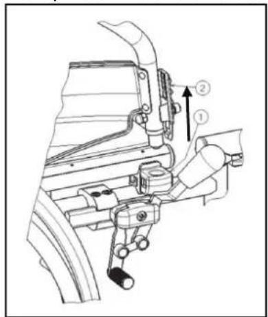 Vermeiren V200 XL - Montaggio o rimozione dei poggiabraccia - 3