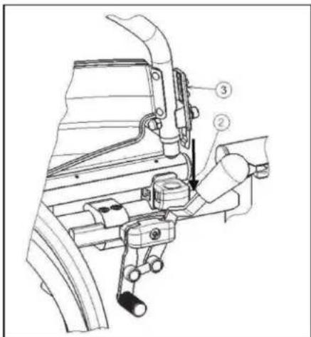 Vermeiren V200 XL - Montaje y desmontaje de los soportes de brazos - 2