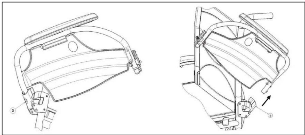 Vermeiren V200 XL - Mounting or removing of arm supports - 4