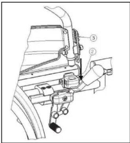 Vermeiren V200 XL - Mounting or removing of arm supports - 2