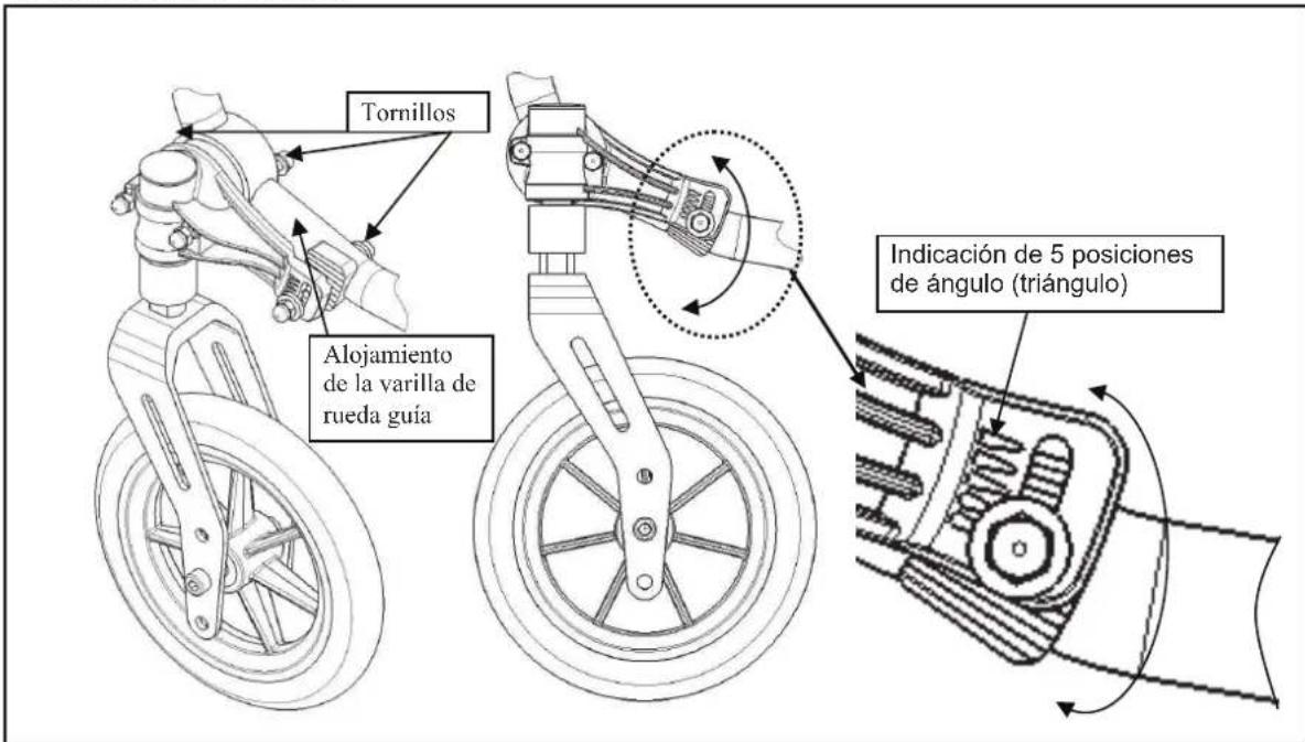 Vermeiren V200 XL - Ajuste de la alta del asiento y del ángulo del asiento - 1