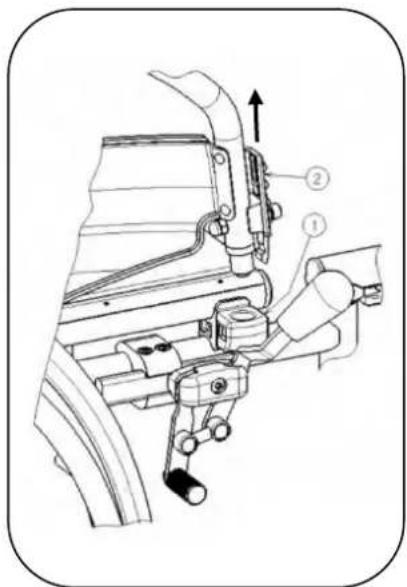 Vermeiren V100 - Mounting or removing of arm supports - 4
