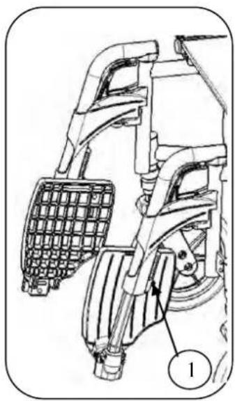 Vermeiren V100 - Length of the footrests - 1